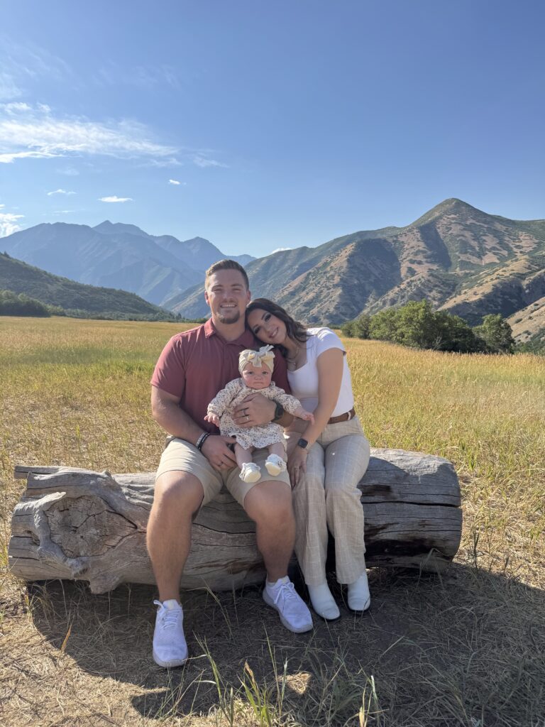 Highschool Haulers leader with his family in a mountain meadow